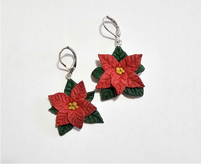 Christmas themed earrings (handle with care)